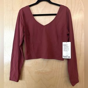 NWT Lululemon Align Long Sleeve Mulled Wine Size 12